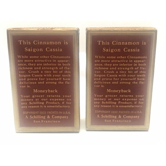 VTG Schilling Cinnamon Spice 1 oz Boxes Full & Very Clean San Francisco - Picture 6 of 9